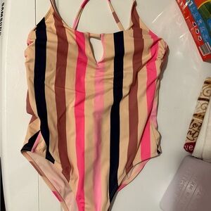Xhilaration Pink and Navy Swimsuit